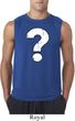 Mens Distressed Question Sleeveless Shirt