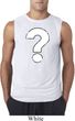 Mens Distressed Question Sleeveless Shirt