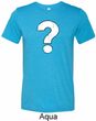Mens Distressed Question Tri Blend Crewneck Shirt