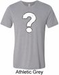 Mens Distressed Question Tri Blend Crewneck Shirt