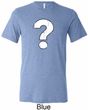 Mens Distressed Question Tri Blend Crewneck Shirt