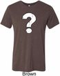 Mens Distressed Question Tri Blend Crewneck Shirt