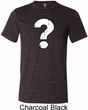 Mens Distressed Question Tri Blend Crewneck Shirt