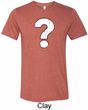 Mens Distressed Question Tri Blend Crewneck Shirt