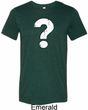 Mens Distressed Question Tri Blend Crewneck Shirt