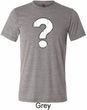 Mens Distressed Question Tri Blend Crewneck Shirt
