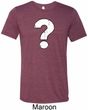 Mens Distressed Question Tri Blend Crewneck Shirt