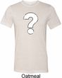 Mens Distressed Question Tri Blend Crewneck Shirt