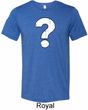 Mens Distressed Question Tri Blend Crewneck Shirt