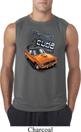 Mens Dodge 1970 Plymouth Hemi Cuda Sleeveless Shirt