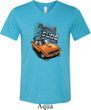 Mens Dodge 1970 Plymouth Hemi Cuda Tri Blend V-neck Shirt