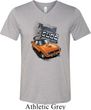 Mens Dodge 1970 Plymouth Hemi Cuda Tri Blend V-neck Shirt
