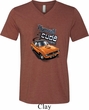 Mens Dodge 1970 Plymouth Hemi Cuda Tri Blend V-neck Shirt
