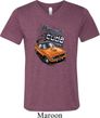 Mens Dodge 1970 Plymouth Hemi Cuda Tri Blend V-neck Shirt