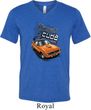 Mens Dodge 1970 Plymouth Hemi Cuda Tri Blend V-neck Shirt