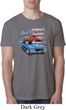 Mens Dodge American Muscle Blue and Red Burnout Shirt