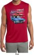 Mens Dodge American Muscle Blue and Red Sleeveless Dry Wicking Shirt