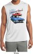Mens Dodge American Muscle Blue and Red Sleeveless Dry Wicking Shirt