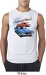 Mens Dodge American Muscle Blue and Red Sleeveless Shirt
