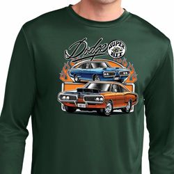 Mens Dodge Blue and Orange Super Bee Dry Wicking Long Sleeve Mens Dodge Blue and Orange Super Bee Dry Wicking Long Sleeve