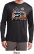 Mens Dodge Blue and Orange Super Bee Dry Wicking Long Sleeve