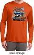 Mens Dodge Blue and Orange Super Bee Dry Wicking Long Sleeve