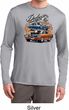 Mens Dodge Blue and Orange Super Bee Dry Wicking Long Sleeve