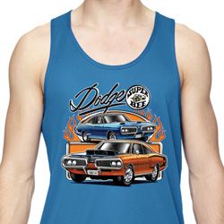 Mens Dodge Blue and Orange Super Bee Dry Wicking Tank Top Mens Dodge Blue and Orange Super Bee Dry Wicking Tank Top