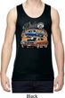 Mens Dodge Blue and Orange Super Bee Dry Wicking Tank Top