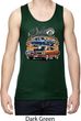 Mens Dodge Blue and Orange Super Bee Dry Wicking Tank Top