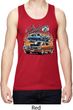 Mens Dodge Blue and Orange Super Bee Dry Wicking Tank Top
