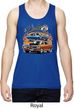 Mens Dodge Blue and Orange Super Bee Dry Wicking Tank Top