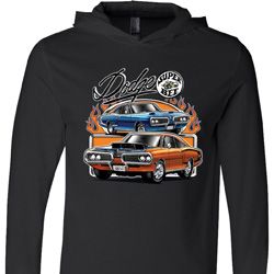 Mens Dodge Blue and Orange Super Bee Lightweight Hoodie Mens Dodge Blue and Orange Super Bee Lightweight Hoodie