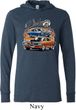 Mens Dodge Blue and Orange Super Bee Lightweight Hoodie