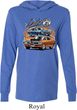Mens Dodge Blue and Orange Super Bee Lightweight Hoodie