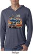 Mens Dodge Blue and Orange Super Bee Lightweight Hoodie Tee