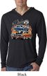 Mens Dodge Blue and Orange Super Bee Lightweight Hoodie Tee