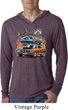 Mens Dodge Blue and Orange Super Bee Lightweight Hoodie Tee