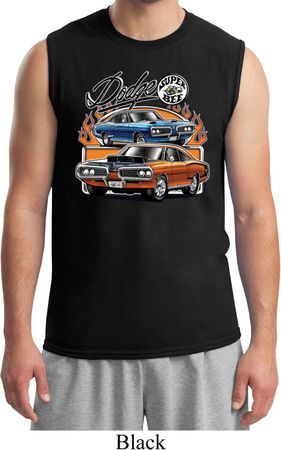 Mens Dodge Blue and Orange Super Bee Muscle Shirt
