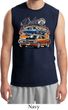 Mens Dodge Blue and Orange Super Bee Muscle Shirt