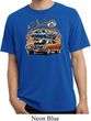 Mens Dodge Blue and Orange Super Bee Pigment Dyed T-shirt
