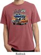 Mens Dodge Blue and Orange Super Bee Pigment Dyed T-shirt