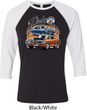 Mens Dodge Blue and Orange Super Bee Raglan