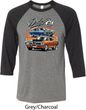 Mens Dodge Blue and Orange Super Bee Raglan