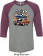 Mens Dodge Blue and Orange Super Bee Raglan