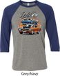 Mens Dodge Blue and Orange Super Bee Raglan