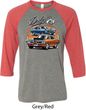 Mens Dodge Blue and Orange Super Bee Raglan