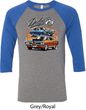 Mens Dodge Blue and Orange Super Bee Raglan