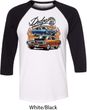 Mens Dodge Blue and Orange Super Bee Raglan