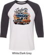 Mens Dodge Blue and Orange Super Bee Raglan